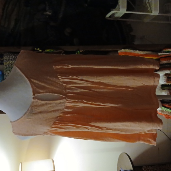 Women's Pink Symmetry 1X Plus Layered Sleeveless Tank Top Blouse - Picture 6 of 12